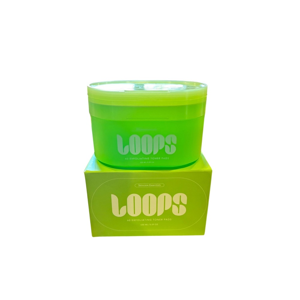 Loops Beauty 60 Exfoliating Toner‎ Pads 150ml Skincare Essentials New Unsealed